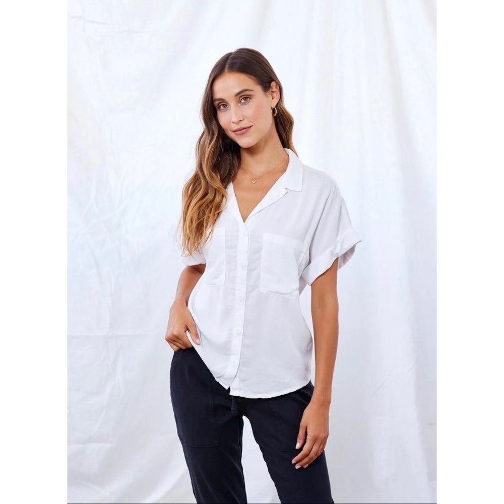 Short Sleeve Tencel Button Down | BELLA DAHL